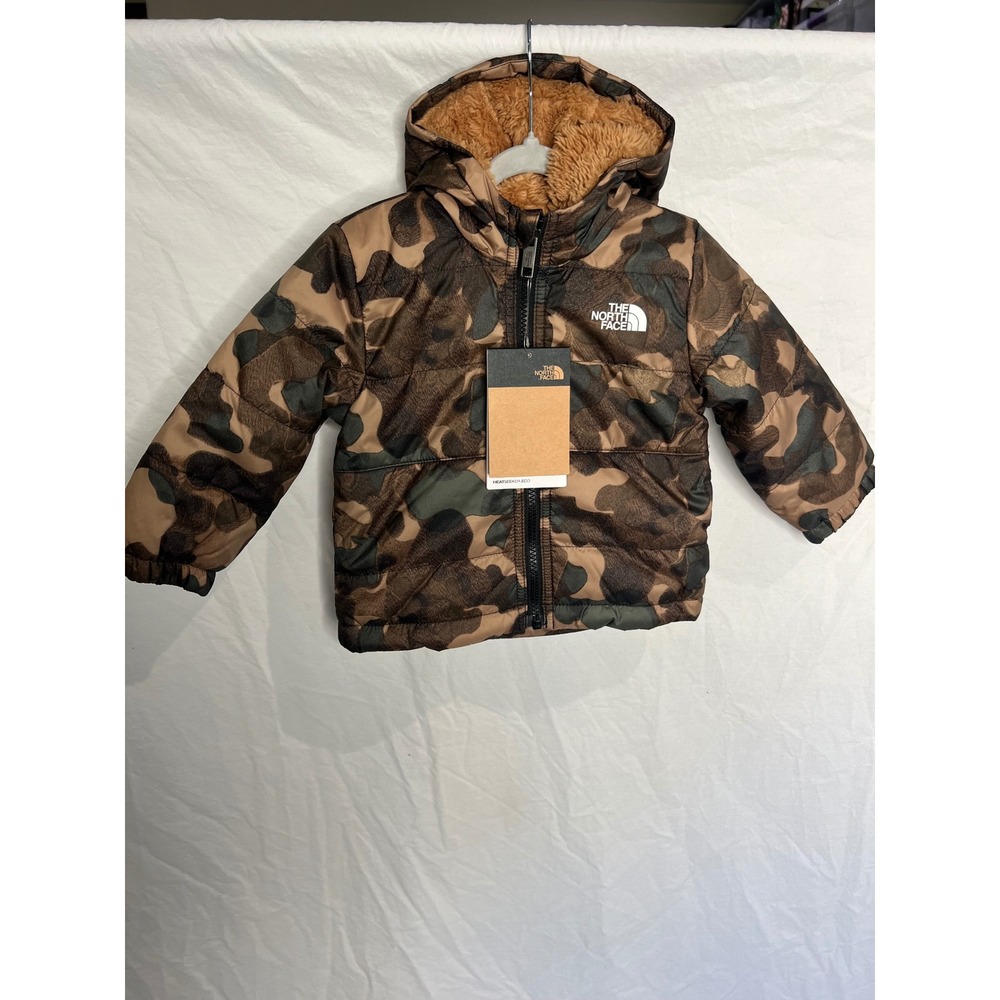 NWT The North Face Baby Reversible Hooded Mt Chimbo Jacket 12-18 Months Boy Camo